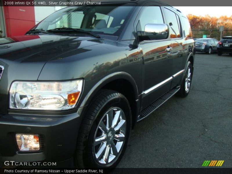 Silver Graphite Gray / Charcoal 2008 Infiniti QX 56 4WD