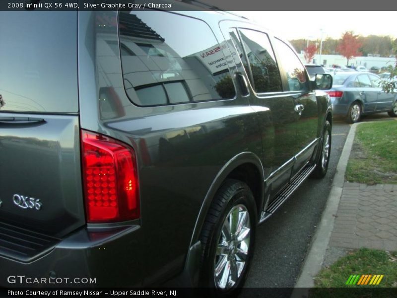 Silver Graphite Gray / Charcoal 2008 Infiniti QX 56 4WD