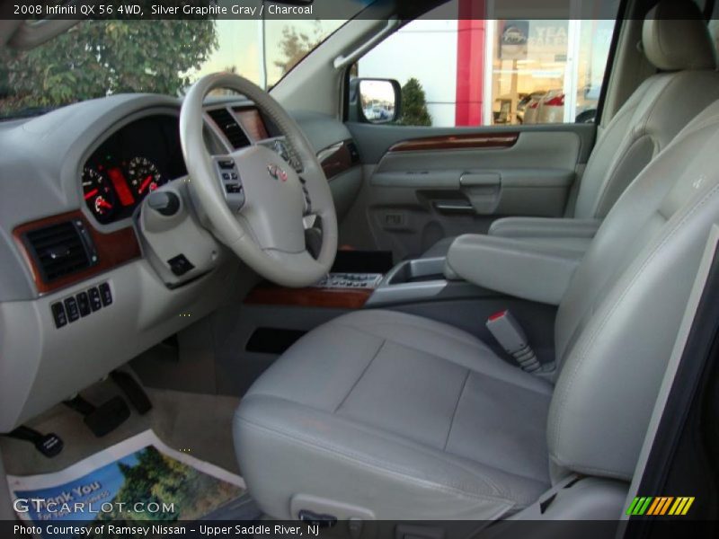  2008 QX 56 4WD Charcoal Interior