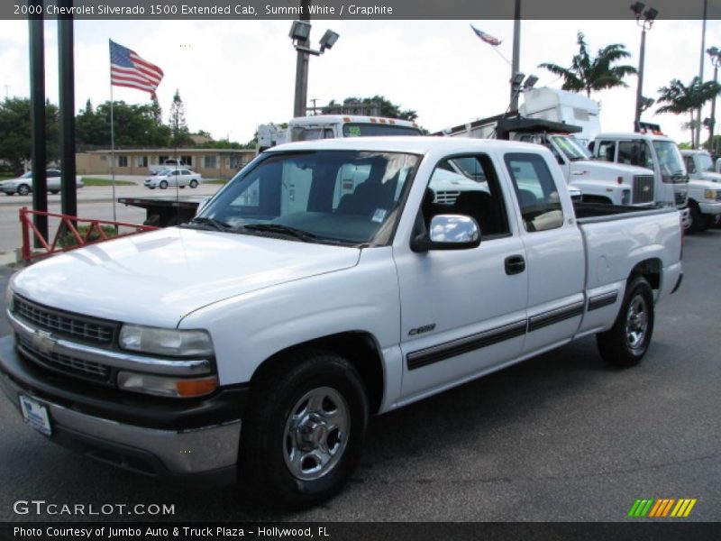 Summit White / Graphite 2000 Chevrolet Silverado 1500 Extended Cab