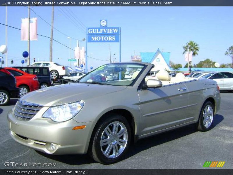Light Sandstone Metallic / Medium Pebble Beige/Cream 2008 Chrysler Sebring Limited Convertible