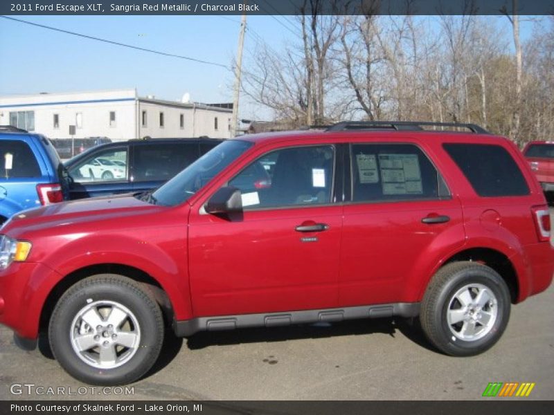 Sangria Red Metallic / Charcoal Black 2011 Ford Escape XLT