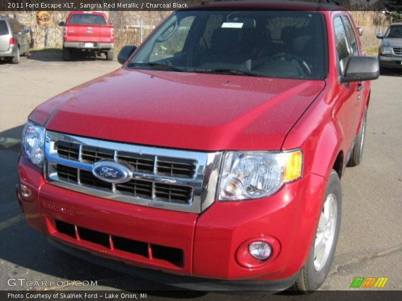 Sangria Red Metallic / Charcoal Black 2011 Ford Escape XLT