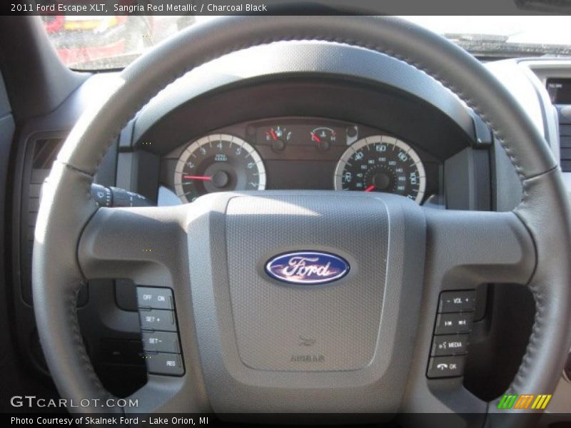 Sangria Red Metallic / Charcoal Black 2011 Ford Escape XLT