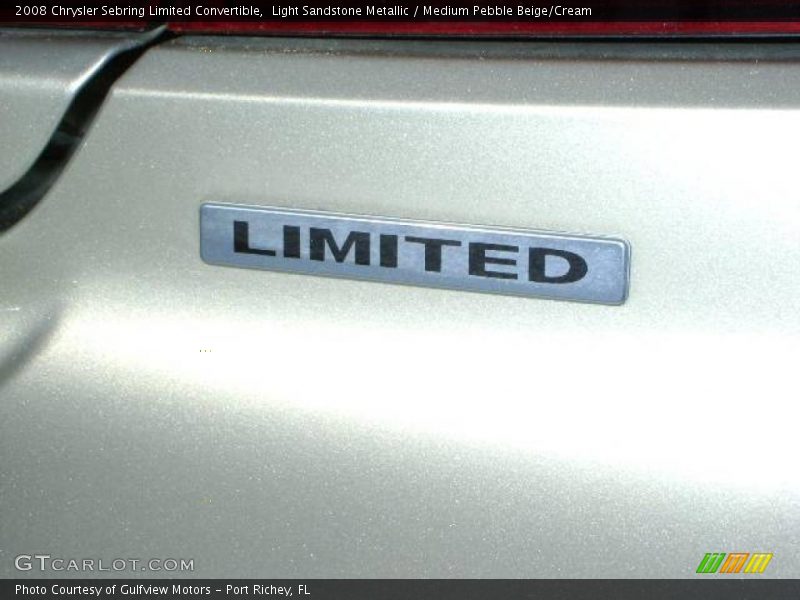 Light Sandstone Metallic / Medium Pebble Beige/Cream 2008 Chrysler Sebring Limited Convertible