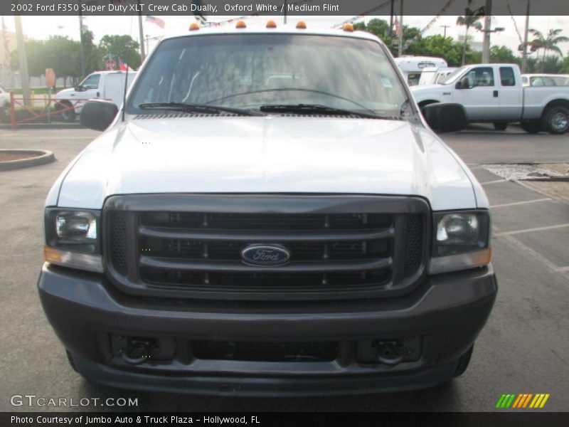 Oxford White / Medium Flint 2002 Ford F350 Super Duty XLT Crew Cab Dually