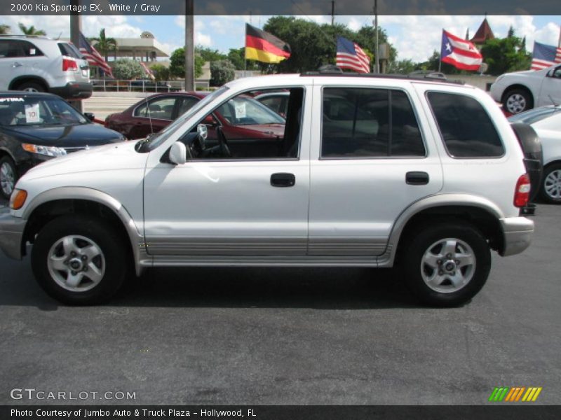 White / Gray 2000 Kia Sportage EX