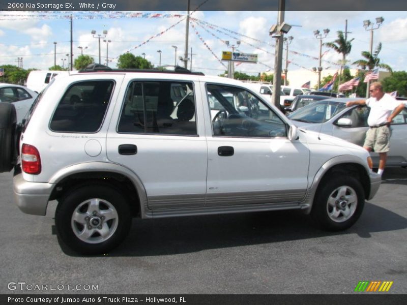 White / Gray 2000 Kia Sportage EX