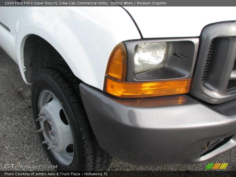 Oxford White / Medium Graphite 1999 Ford F450 Super Duty XL Crew Cab Commerical Utility