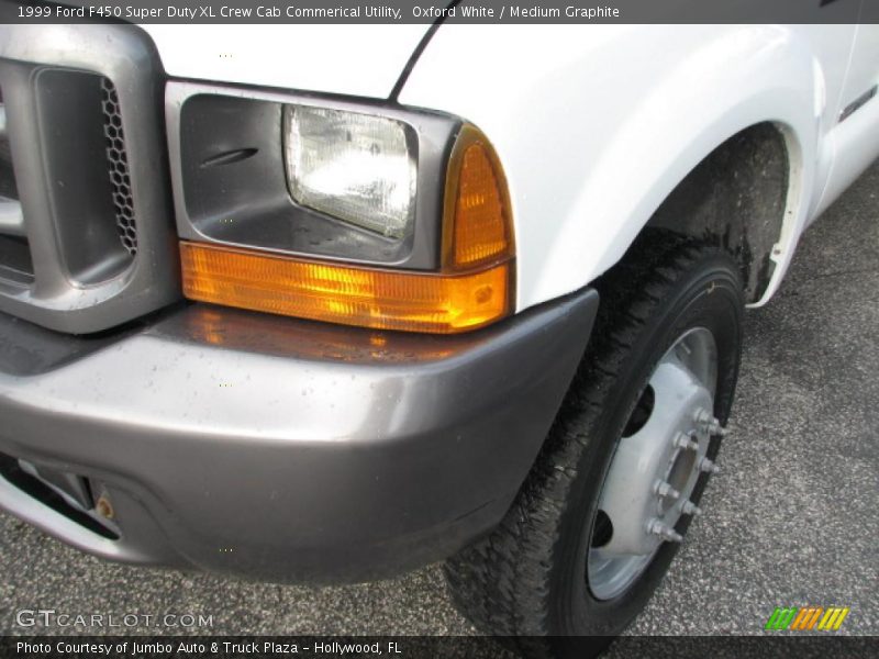 Oxford White / Medium Graphite 1999 Ford F450 Super Duty XL Crew Cab Commerical Utility