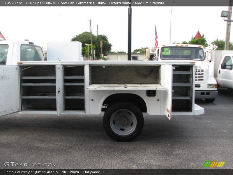 Oxford White / Medium Graphite 1999 Ford F450 Super Duty XL Crew Cab Commerical Utility