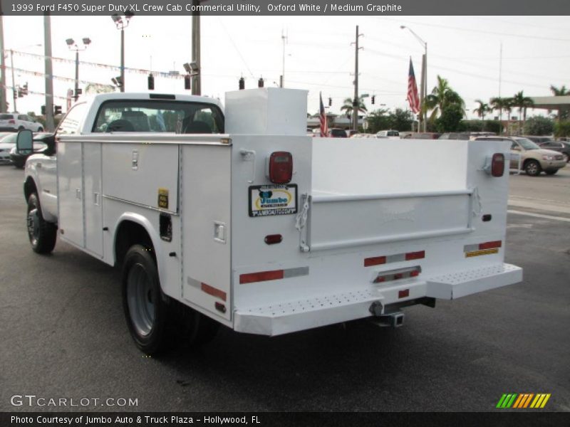 Oxford White / Medium Graphite 1999 Ford F450 Super Duty XL Crew Cab Commerical Utility