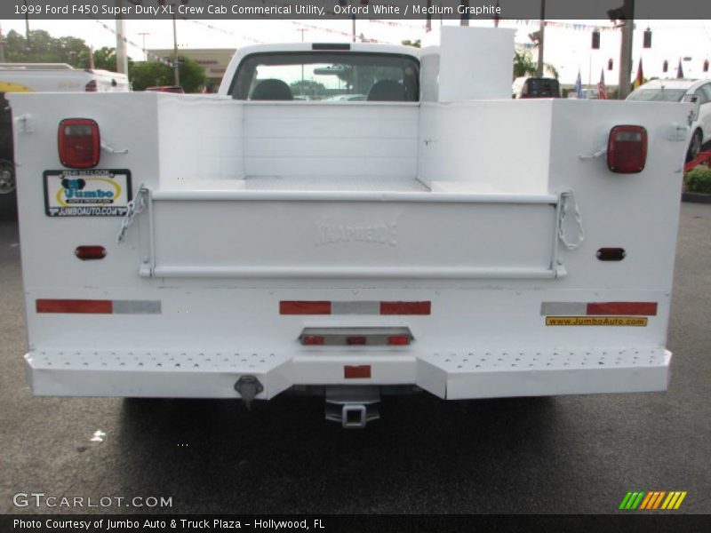 Oxford White / Medium Graphite 1999 Ford F450 Super Duty XL Crew Cab Commerical Utility