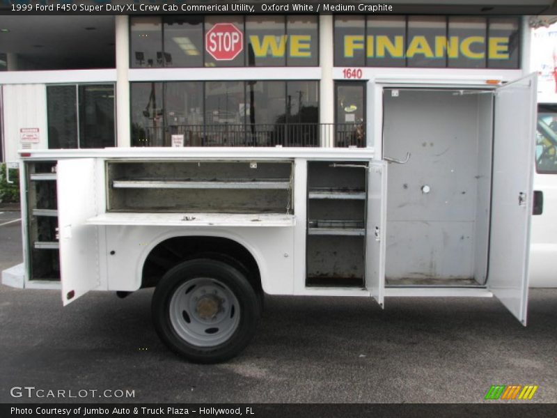 Oxford White / Medium Graphite 1999 Ford F450 Super Duty XL Crew Cab Commerical Utility
