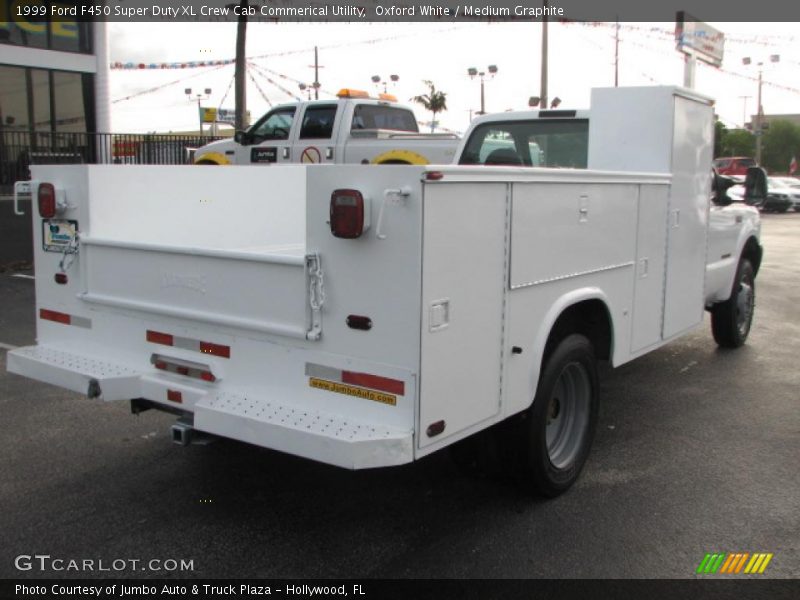 Oxford White / Medium Graphite 1999 Ford F450 Super Duty XL Crew Cab Commerical Utility