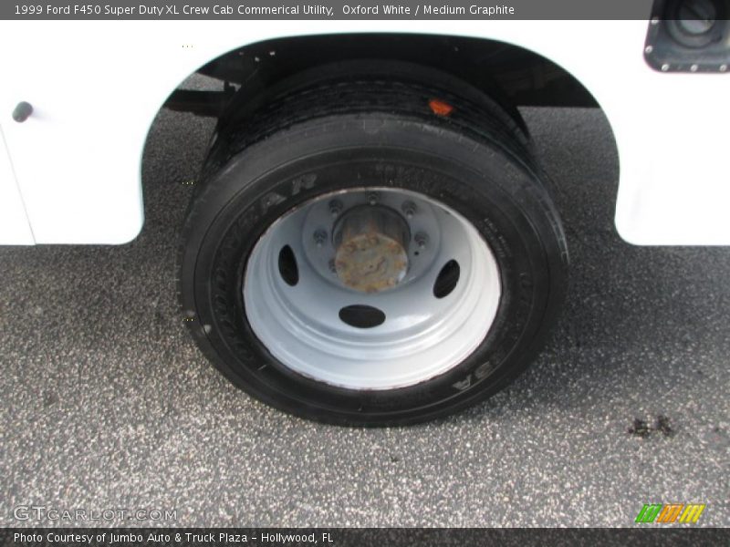 Oxford White / Medium Graphite 1999 Ford F450 Super Duty XL Crew Cab Commerical Utility