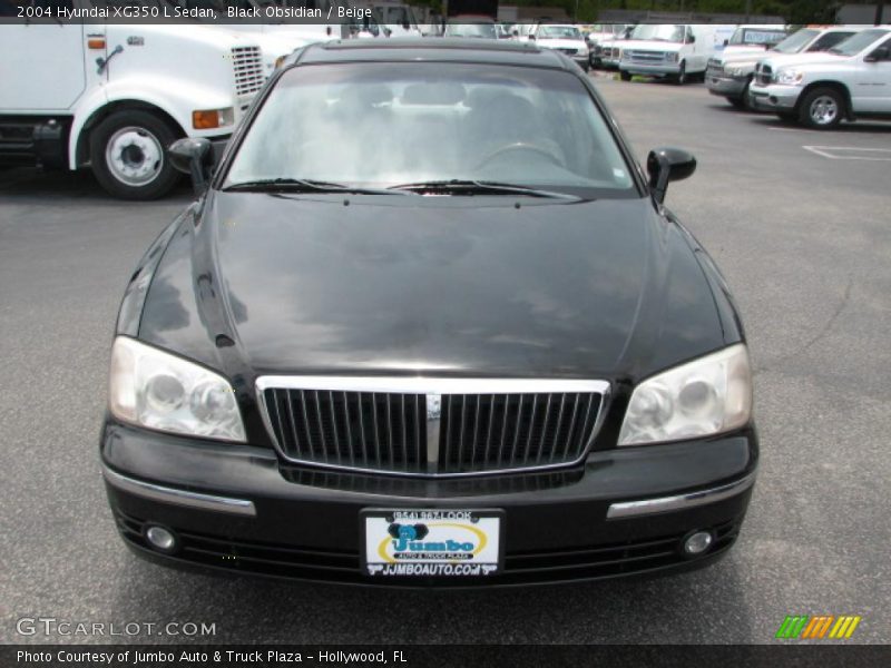 Black Obsidian / Beige 2004 Hyundai XG350 L Sedan