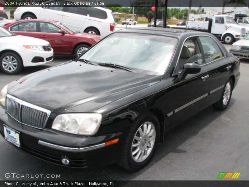 Black Obsidian / Beige 2004 Hyundai XG350 L Sedan
