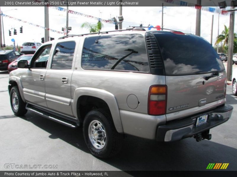 Light Pewter Metallic / Light Gray/Neutral 2001 Chevrolet Suburban 2500 LT
