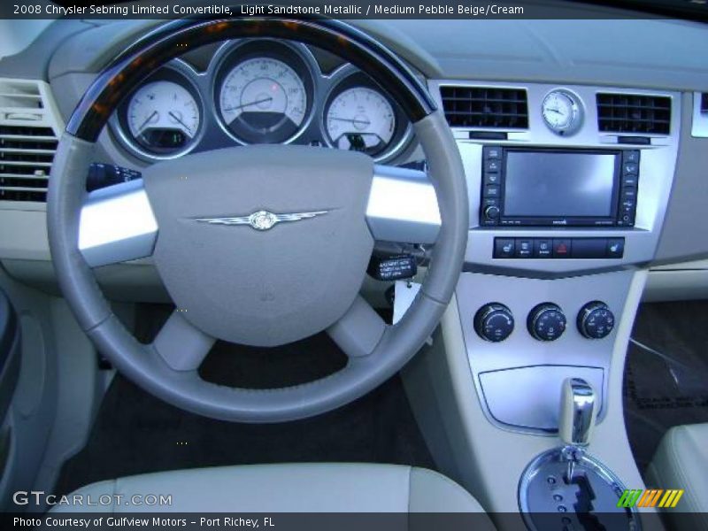 Light Sandstone Metallic / Medium Pebble Beige/Cream 2008 Chrysler Sebring Limited Convertible