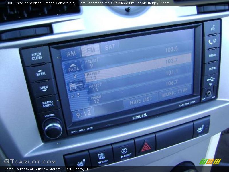 Light Sandstone Metallic / Medium Pebble Beige/Cream 2008 Chrysler Sebring Limited Convertible