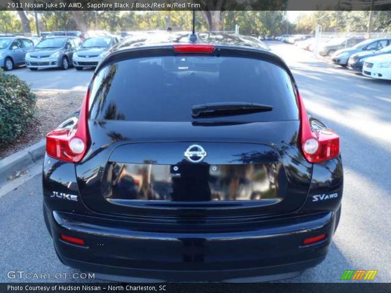 Sapphire Black / Black/Red w/Red Trim 2011 Nissan Juke SV AWD