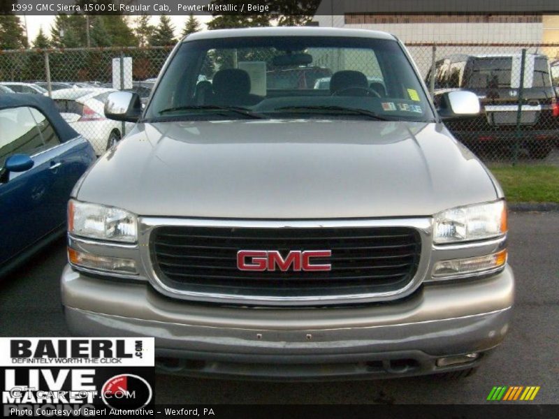 Pewter Metallic / Beige 1999 GMC Sierra 1500 SL Regular Cab