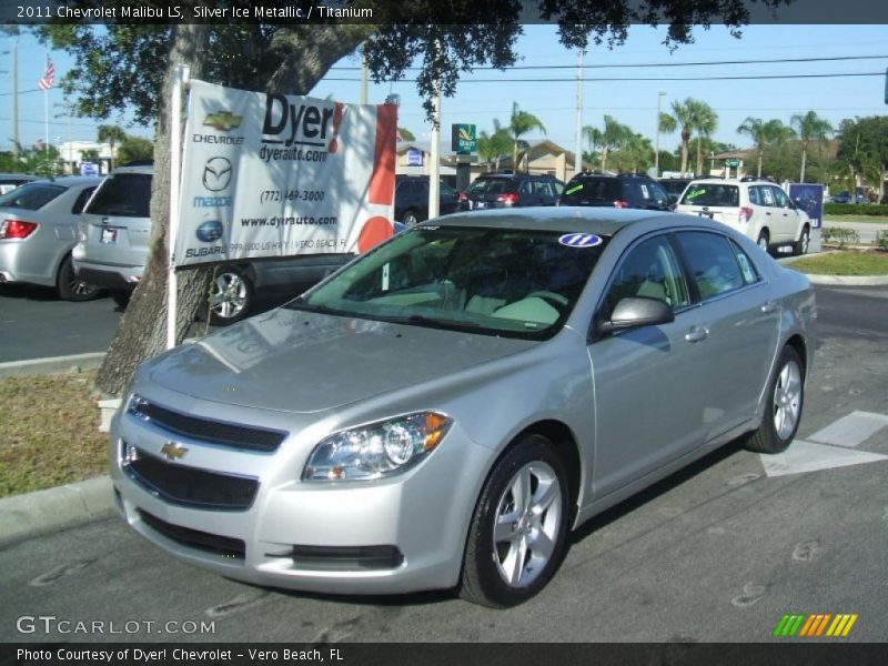 Silver Ice Metallic / Titanium 2011 Chevrolet Malibu LS