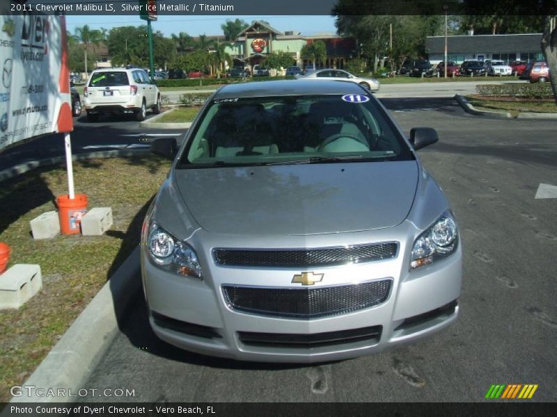 Silver Ice Metallic / Titanium 2011 Chevrolet Malibu LS