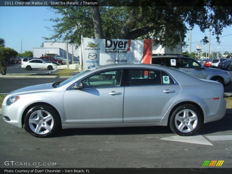 Silver Ice Metallic / Titanium 2011 Chevrolet Malibu LS