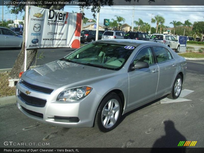 Silver Ice Metallic / Titanium 2011 Chevrolet Malibu LS