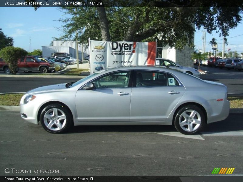 Silver Ice Metallic / Titanium 2011 Chevrolet Malibu LS