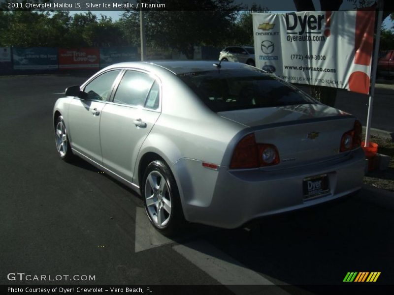 Silver Ice Metallic / Titanium 2011 Chevrolet Malibu LS