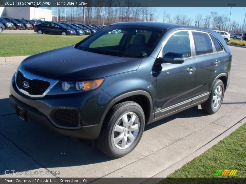 Pacific Blue / Gray 2011 Kia Sorento LX AWD