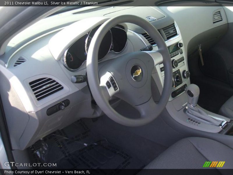 Silver Ice Metallic / Titanium 2011 Chevrolet Malibu LS