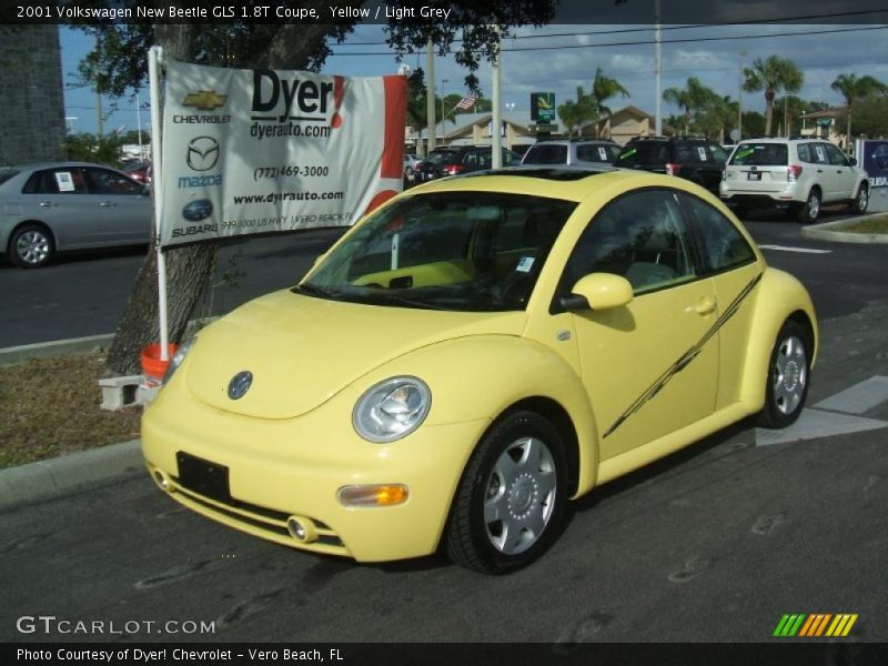 Yellow / Light Grey 2001 Volkswagen New Beetle GLS 1.8T Coupe