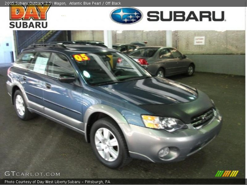 Atlantic Blue Pearl / Off Black 2005 Subaru Outback 2.5i Wagon