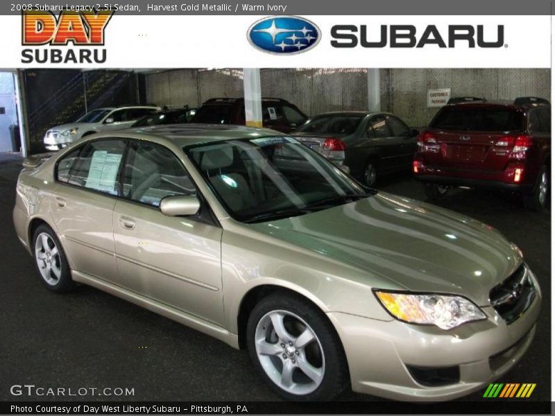 Harvest Gold Metallic / Warm Ivory 2008 Subaru Legacy 2.5i Sedan