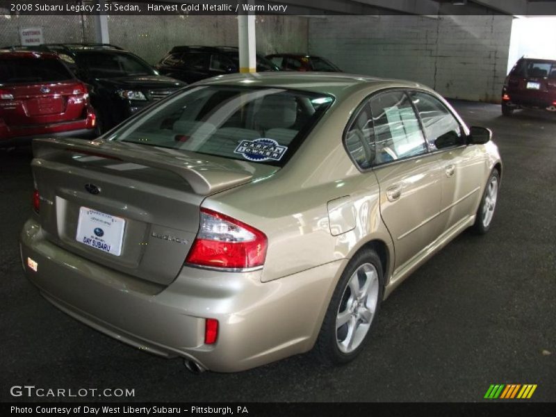 Harvest Gold Metallic / Warm Ivory 2008 Subaru Legacy 2.5i Sedan