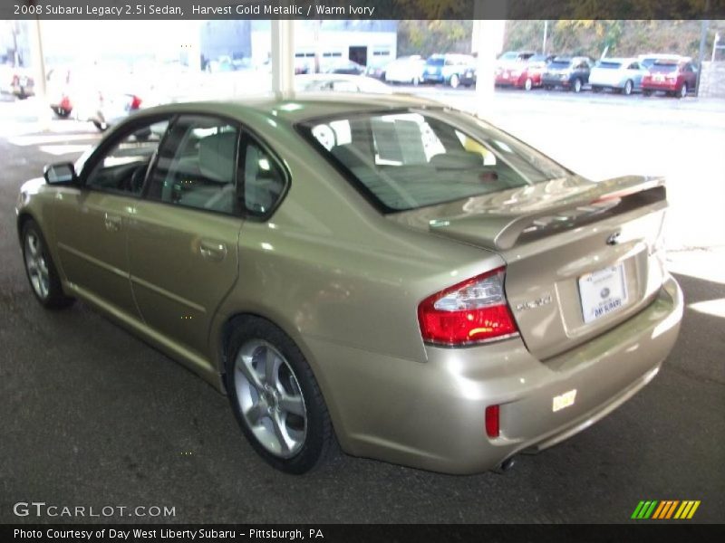 Harvest Gold Metallic / Warm Ivory 2008 Subaru Legacy 2.5i Sedan