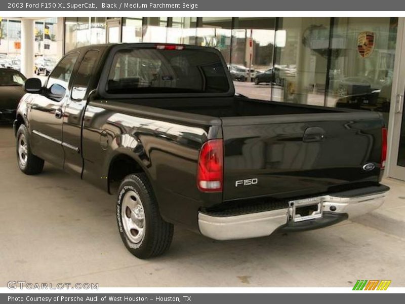 Black / Medium Parchment Beige 2003 Ford F150 XL SuperCab