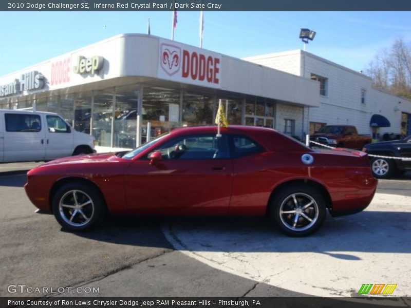 Inferno Red Crystal Pearl / Dark Slate Gray 2010 Dodge Challenger SE