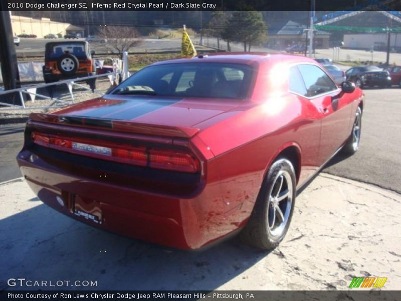 Inferno Red Crystal Pearl / Dark Slate Gray 2010 Dodge Challenger SE