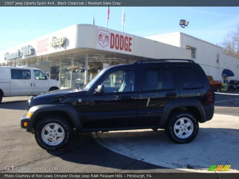 Black Clearcoat / Medium Slate Gray 2007 Jeep Liberty Sport 4x4