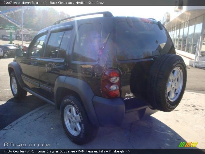Black Clearcoat / Medium Slate Gray 2007 Jeep Liberty Sport 4x4