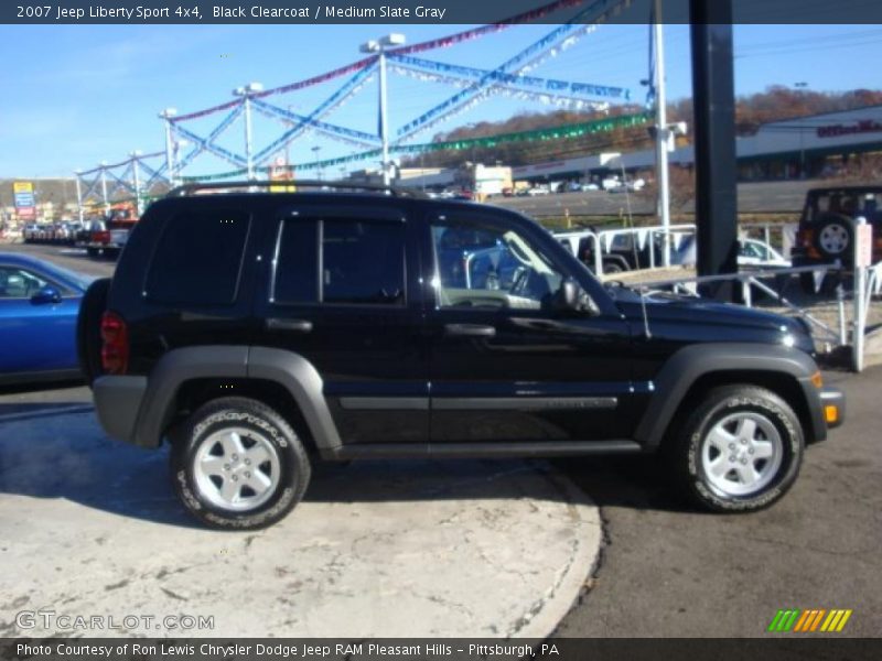 Black Clearcoat / Medium Slate Gray 2007 Jeep Liberty Sport 4x4