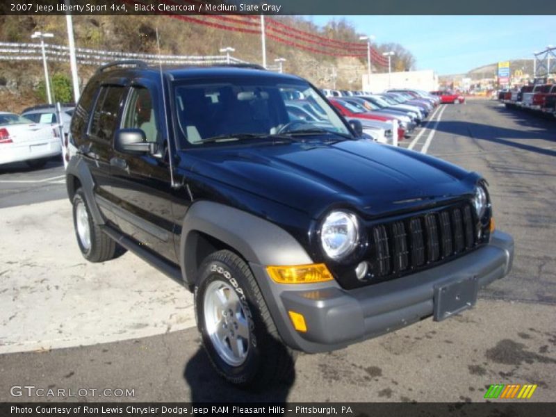 Black Clearcoat / Medium Slate Gray 2007 Jeep Liberty Sport 4x4