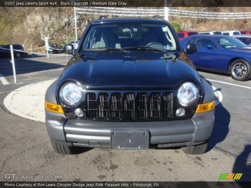 Black Clearcoat / Medium Slate Gray 2007 Jeep Liberty Sport 4x4