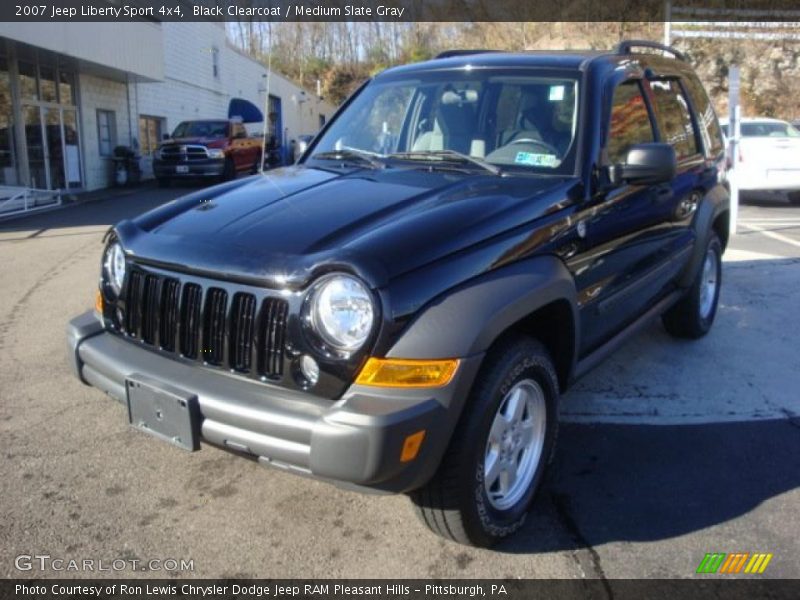 Black Clearcoat / Medium Slate Gray 2007 Jeep Liberty Sport 4x4