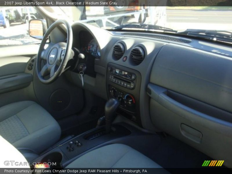 Black Clearcoat / Medium Slate Gray 2007 Jeep Liberty Sport 4x4